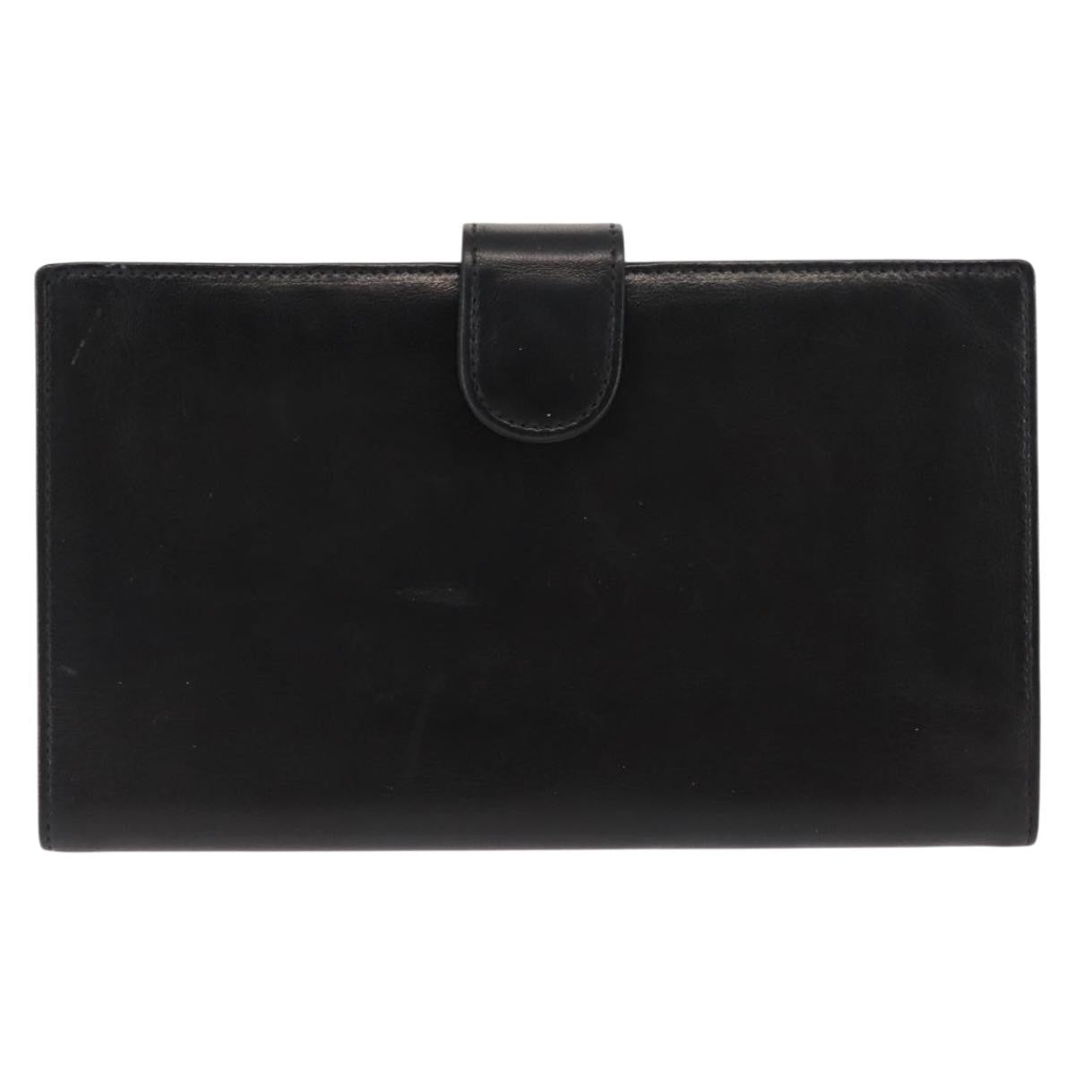 Chanel Timeless Cc French Wallet Leather Black Leather Wallets Accessory (Pre-Loved)