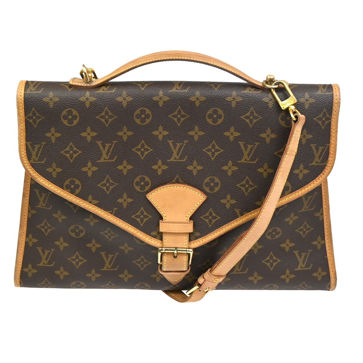 Louis Vuitton Beverly Briefcase Monogram Canvas Brown Canvas Briefcase Bag (Authentic Pre-Loved)