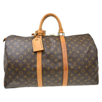 Louis Vuitton Louis Vuitton Keepall Bandouliere Bag Monogram Canvas Brown Canvas Handbag (Pre-Loved)