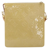 Louis Vuitton Mott Handbag Monogram Vernis Beige Patent_Leather Clutche & Pouche Bag (Pre-Loved)