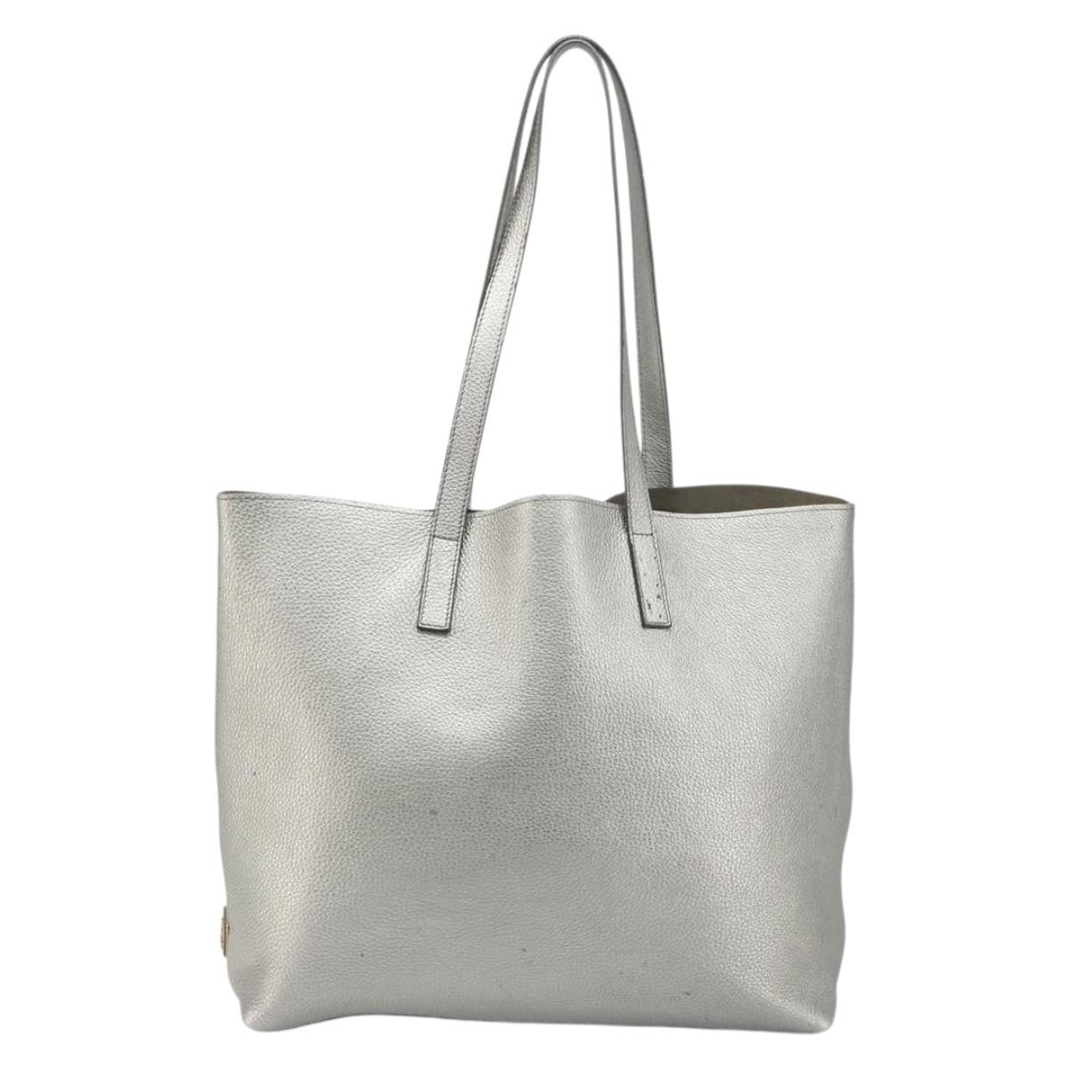 Prada Prada Vintage Tote Leather Silver Leather Tote Bag Bag (Authentic Pre-Loved)