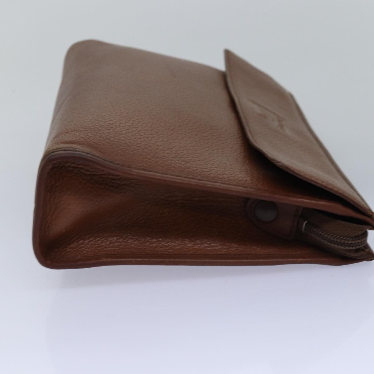 Burberry Vintage Pouch Leather Brown Leather Clutche & Pouche Bag (Authentic Pre-Loved)