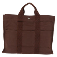 Hermes Fourre Tout Tote Canvas Brown Canvas Tote Bag Bag (Authentic Pre-Loved)