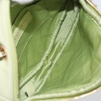 Chanel Diamond Chain Crossbody Bag Quilted Lambskin Green Leather Shoulder Bag Bag (Pre-Loved)