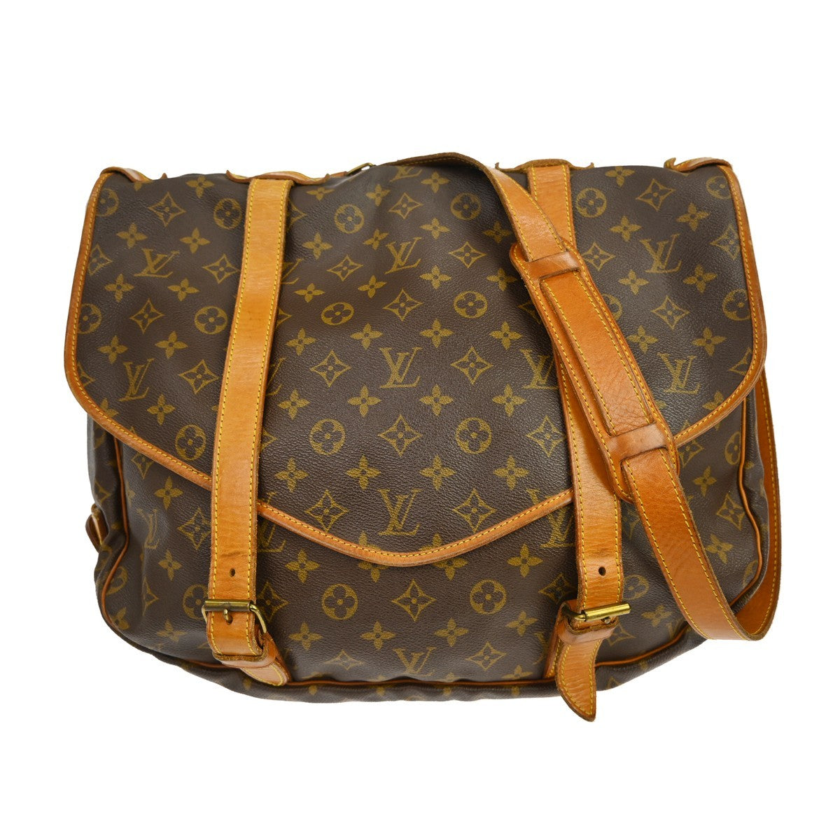 Louis Vuitton Louis Vuitton Saumur Handbag Monogram Canvas Brown Canvas Shoulder Bag Bag (Pre-Loved)