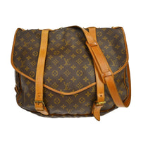 Louis Vuitton Louis Vuitton Saumur Handbag Monogram Canvas Brown Canvas Shoulder Bag Bag (Pre-Loved)