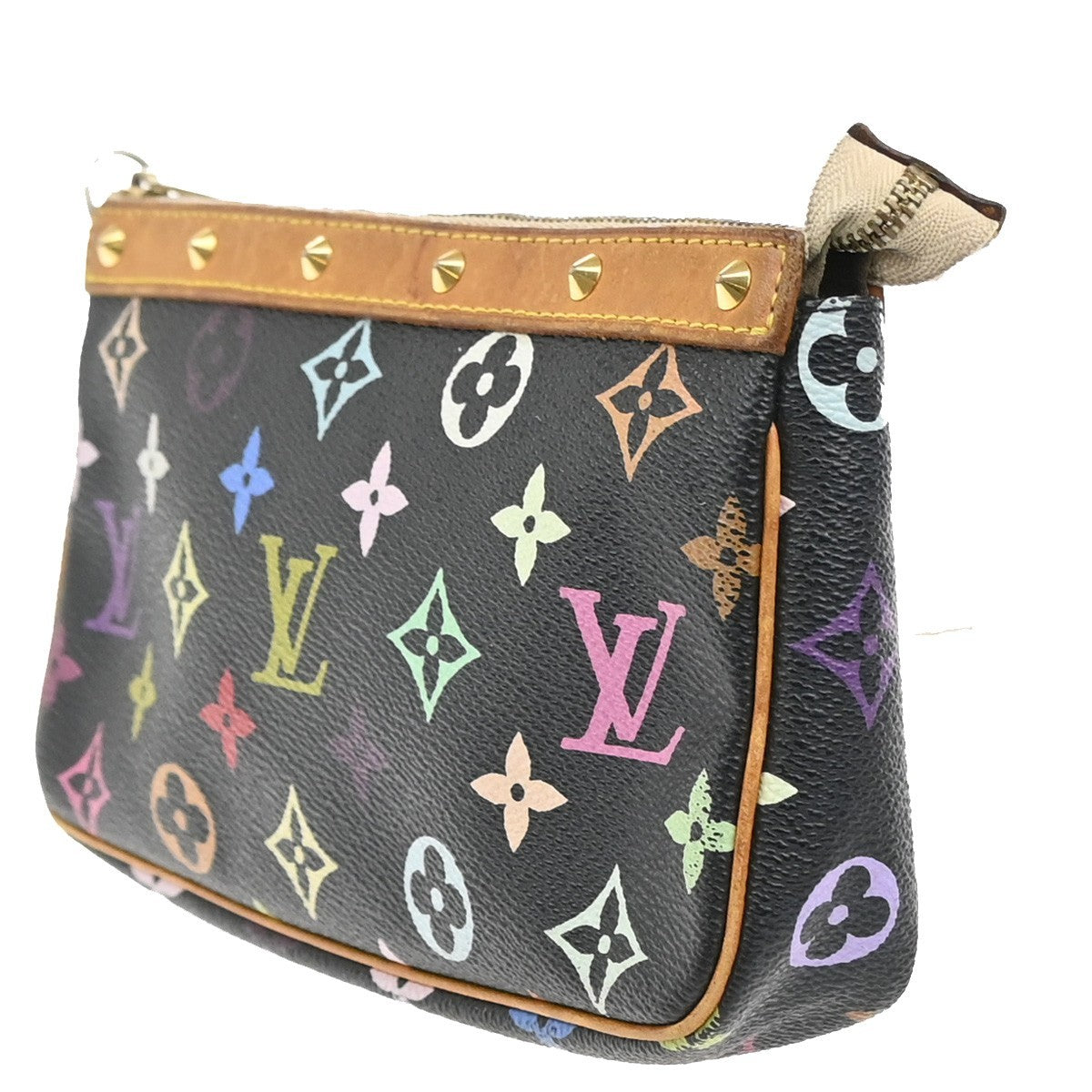 Louis Vuitton Pochette Accessoires Monogram Multicolor Multicolour Leather Clutche & Pouche Bag (Authentic Pre-Loved)