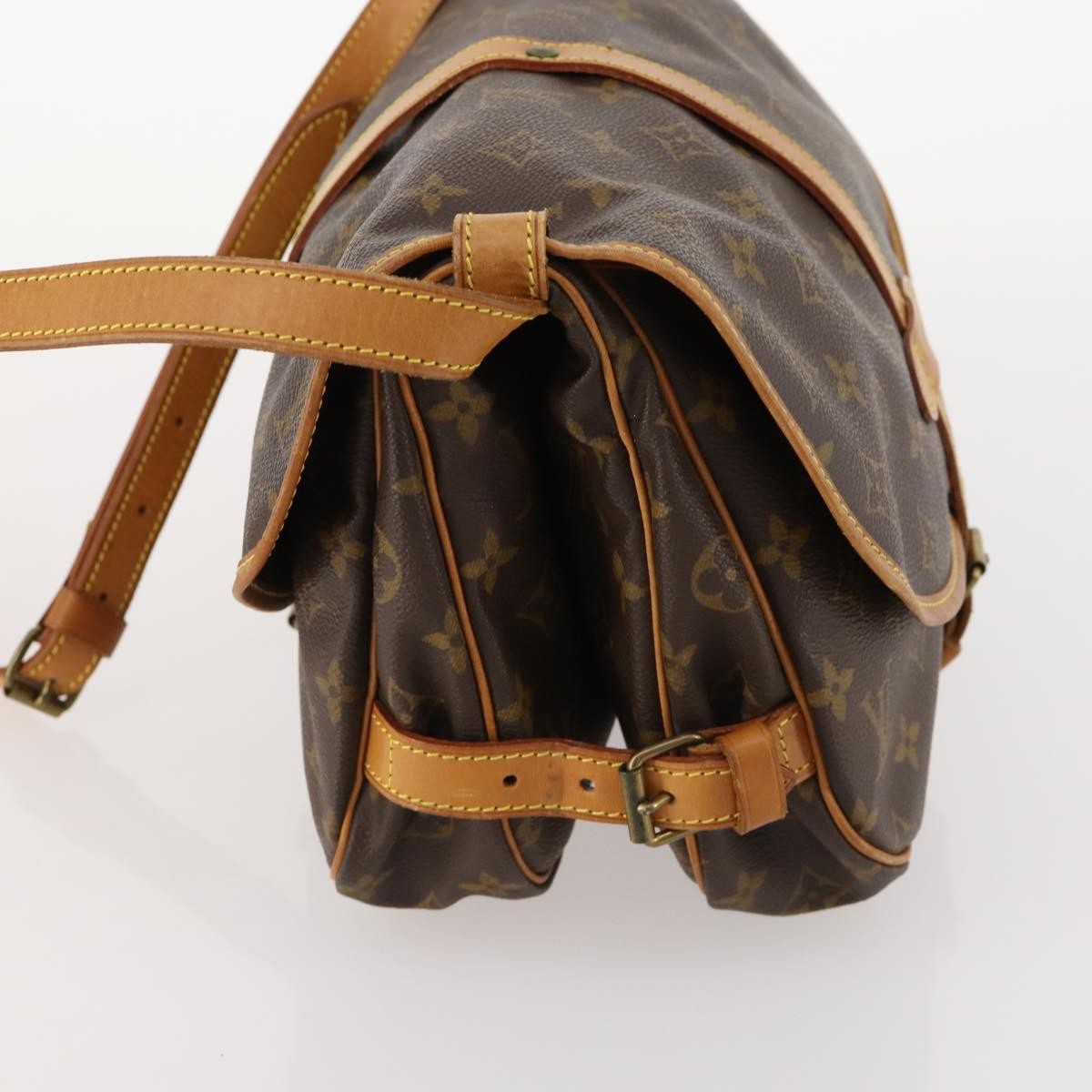 Louis Vuitton Louis Vuitton Saumur Handbag Monogram Canvas Brown Canvas Shoulder Bag Bag (Pre-Loved)