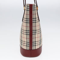 Burberry Nova Check Tote Canvas And Leather Beige Canvas Tote Bag Bag (Authentic Pre-Loved)