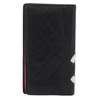 Chanel Cambon Bifold Wallet Quilted Lambskin Black Leather Wallets Accessory (Pre-Loved)