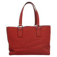 Gucci Vintage Open Tote Gg Canvas Red Canvas Tote Bag Bag (Authentic Pre-Loved)