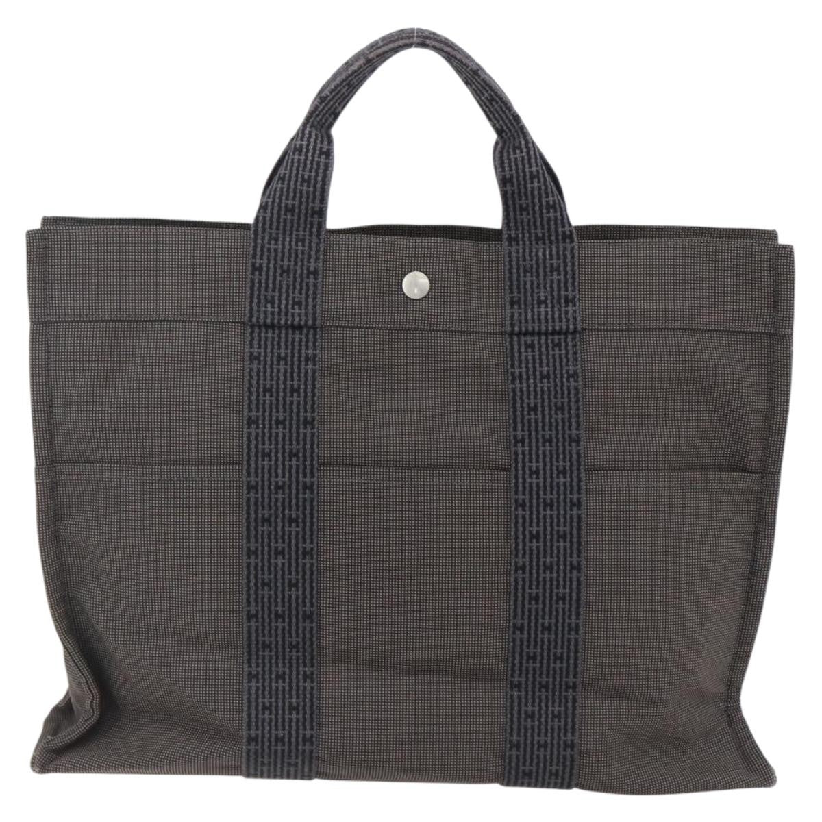 Hermes Fourre-Tout Herline Canvas Gray Canvas Tote Bag Bag (Pre-Loved)
