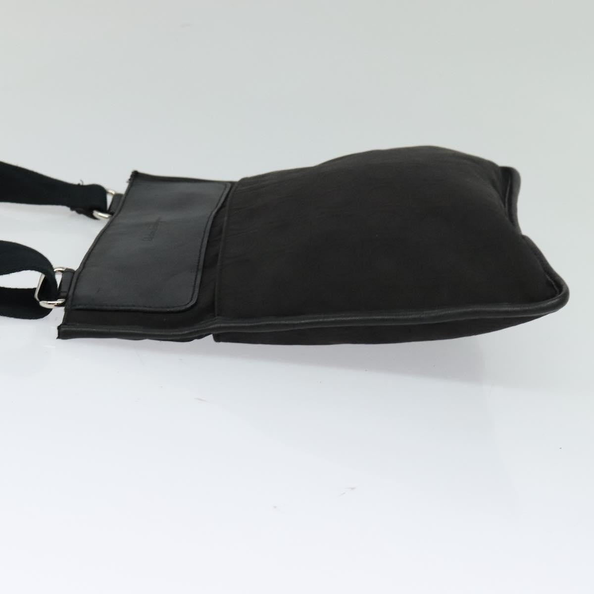 Salvatore Ferragamo Vintage Shoulder Bag Nylon Black Nylon Shoulder Bag Bag (Authentic Pre-Loved)