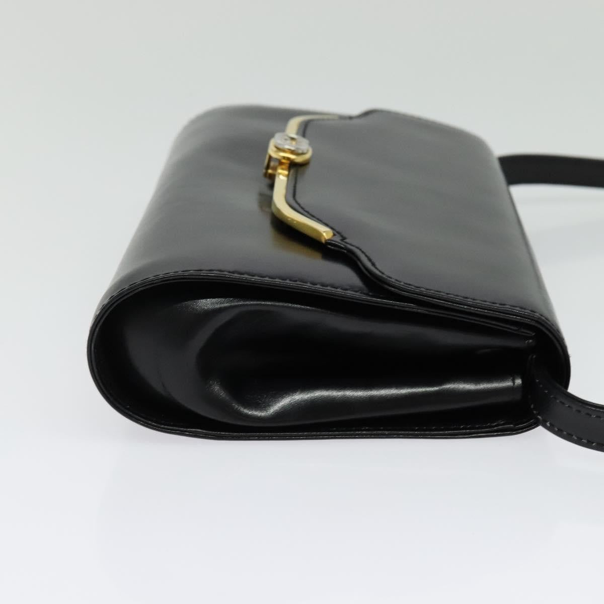 Gucci Vintage Shoulder Bag Leather Black Leather Shoulder Bag Bag (Pre-Loved)