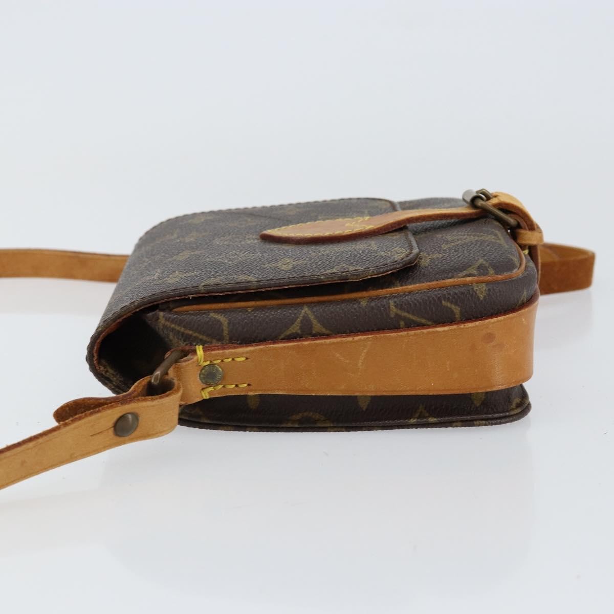 Louis Vuitton Cartouchiere Handbag Monogram Canvas Brown Canvas Shoulder Bag Bag (Pre-Loved)