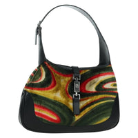 Gucci Vintage Jackie Shoulder Bag Canvas And Leather Black Leather Shoulder Bag Bag (Pre-Loved)
