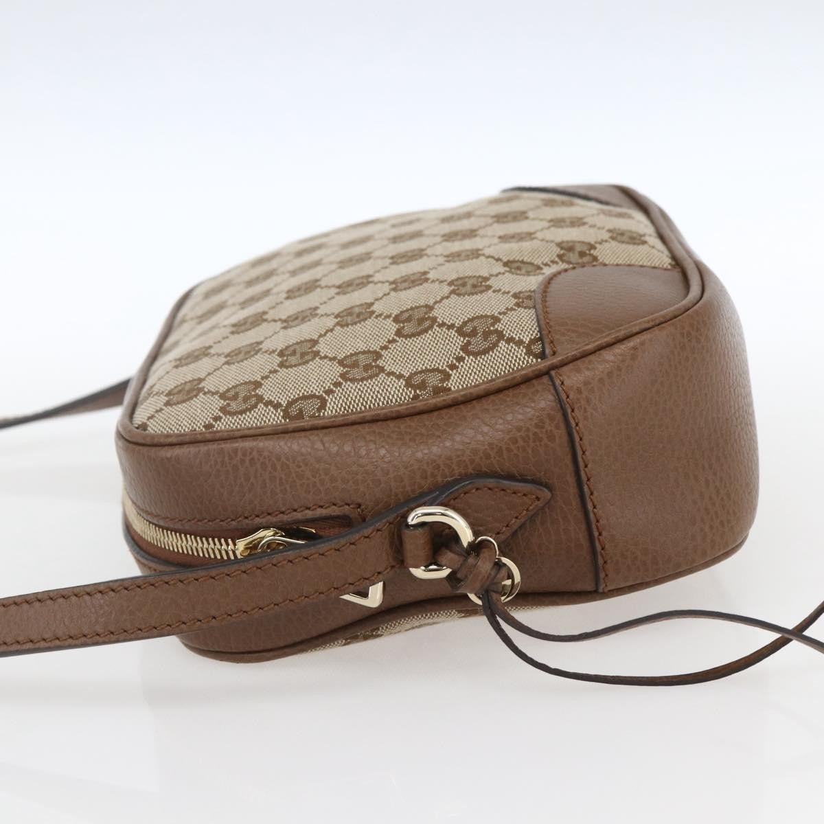 Gucci Bree Disco Crossbody Bag Gg Canvas With Leather Beige Canvas Crossbody Bag Bag (Authentic Pre-Loved)