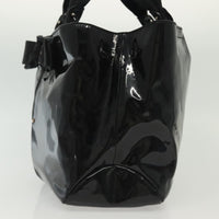 Salvatore Ferragamo Vala Tote Patent Leather Black Patent_Leather Tote Bag Bag (Authentic Pre-Loved)