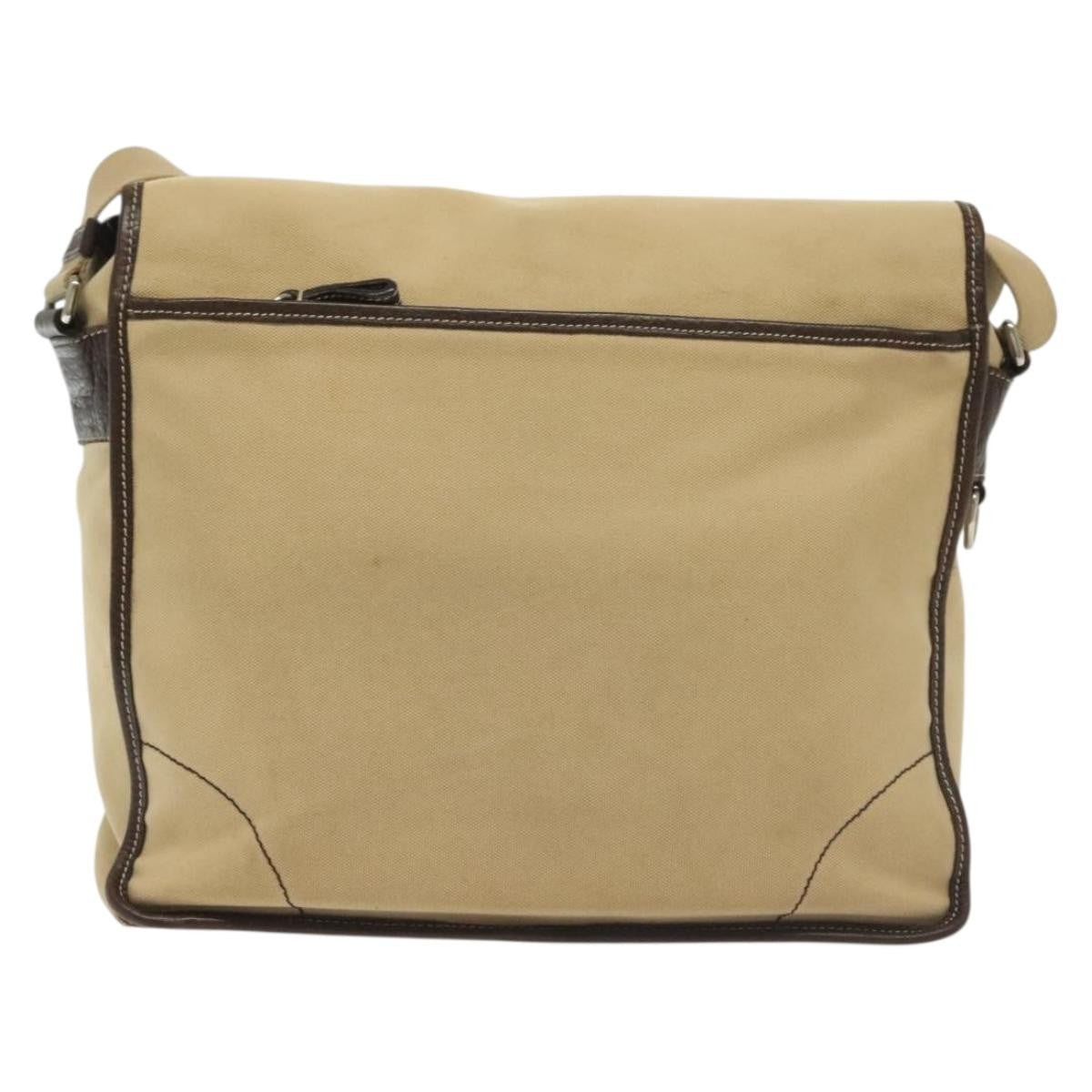 Prada Vintage Shoulder Bag Canvas Beige Canvas Shoulder Bag Bag (Authentic Pre-Loved)