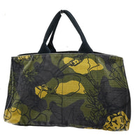 Prada Canapa Tote Printed Canvas Green Canvas Tote Bag Bag (Pre-Loved)