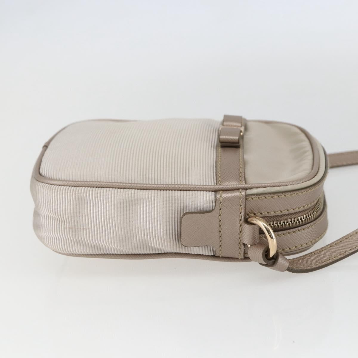 Salvatore Ferragamo Vala Shoulder Bag Nylon Beige Nylon Shoulder Bag Bag (Authentic Pre-Loved)