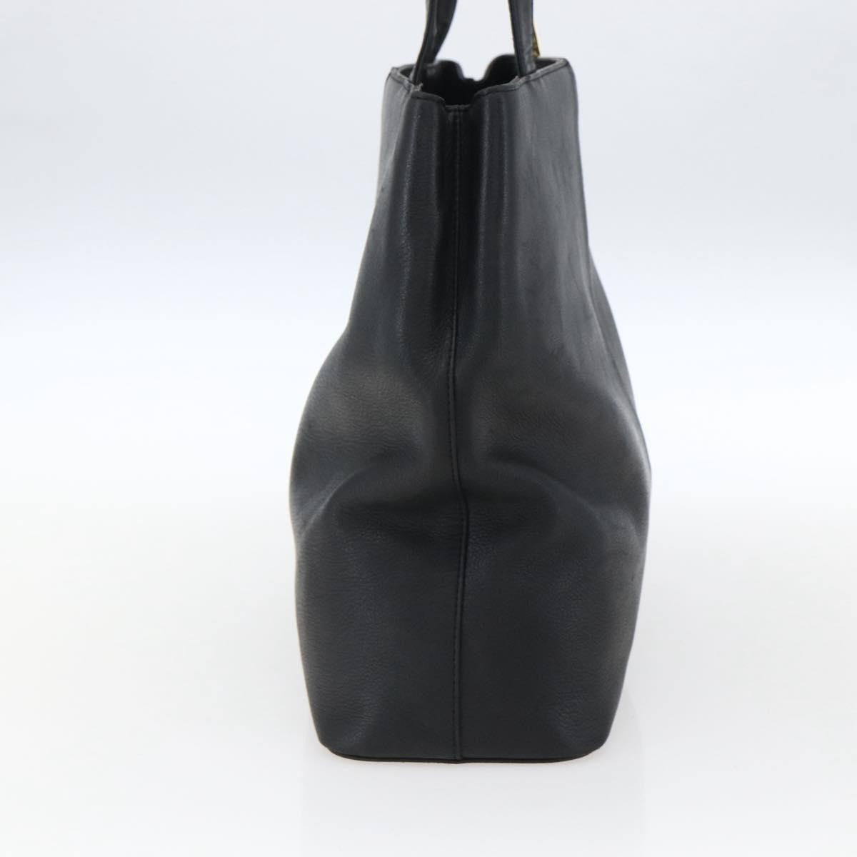 Burberry Vintage Tote Bag Leather Black Leather Tote Bag Bag (Pre-Loved)