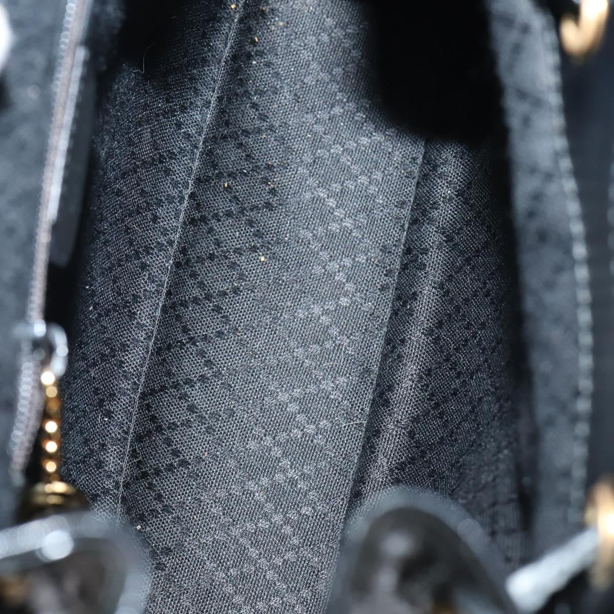 Gucci Vintage Bamboo Backpack Patent Black Patent_Leather Backpack Bag (Authentic Pre-Loved)