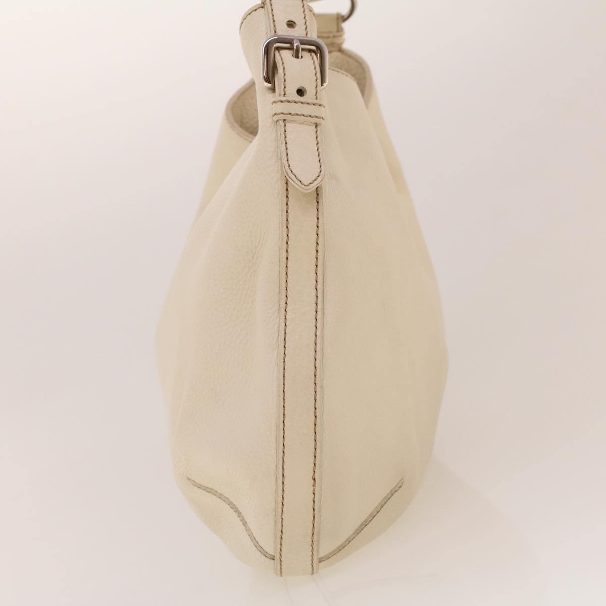 Prada Vintage Shoulder Bag Leather White Leather Shoulder Bag Bag (Pre-Loved)