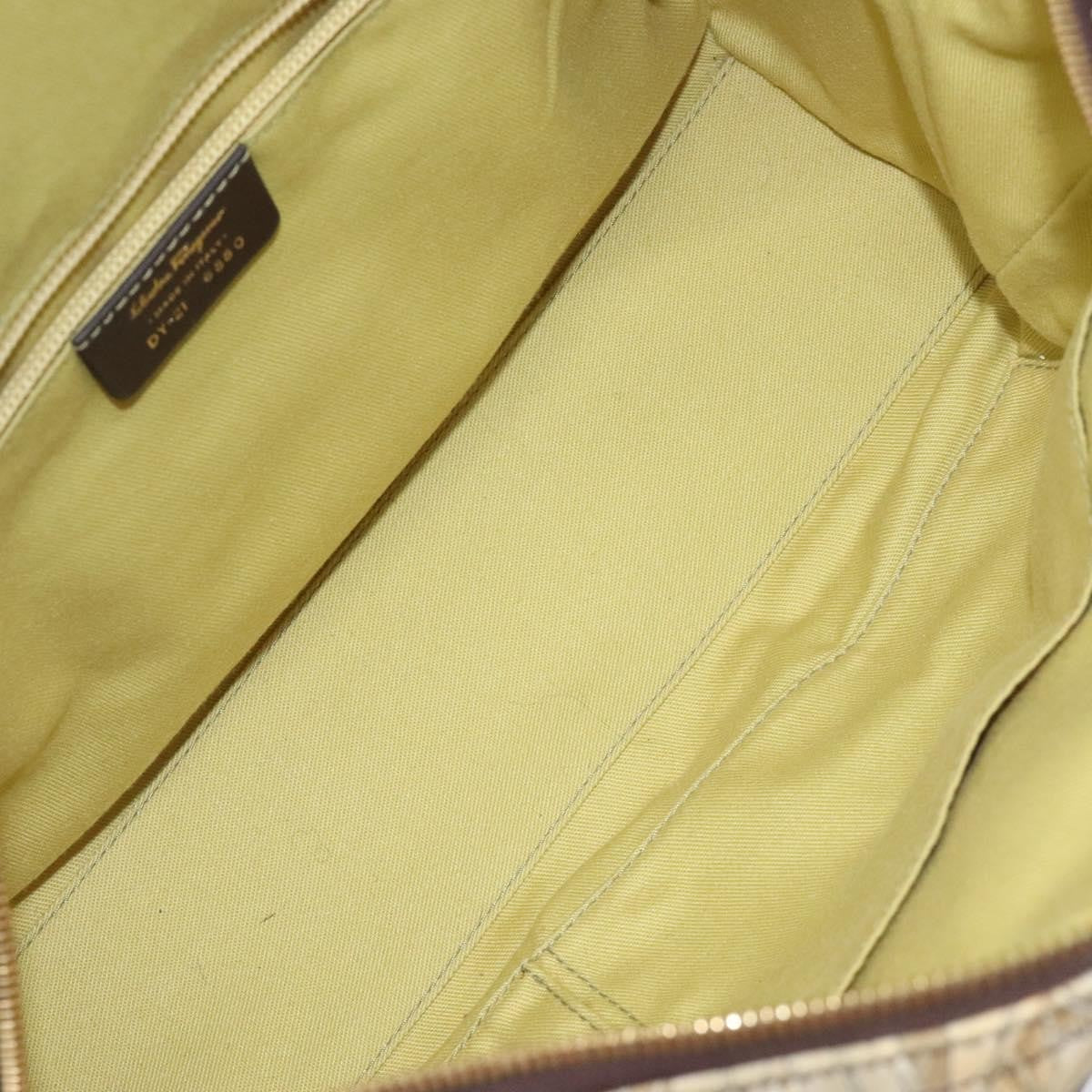 Salvatore Ferragamo Gancini Shoulder Bag Canvas Multicolour Canvas Shoulder Bag Bag (Authentic Pre-Loved)
