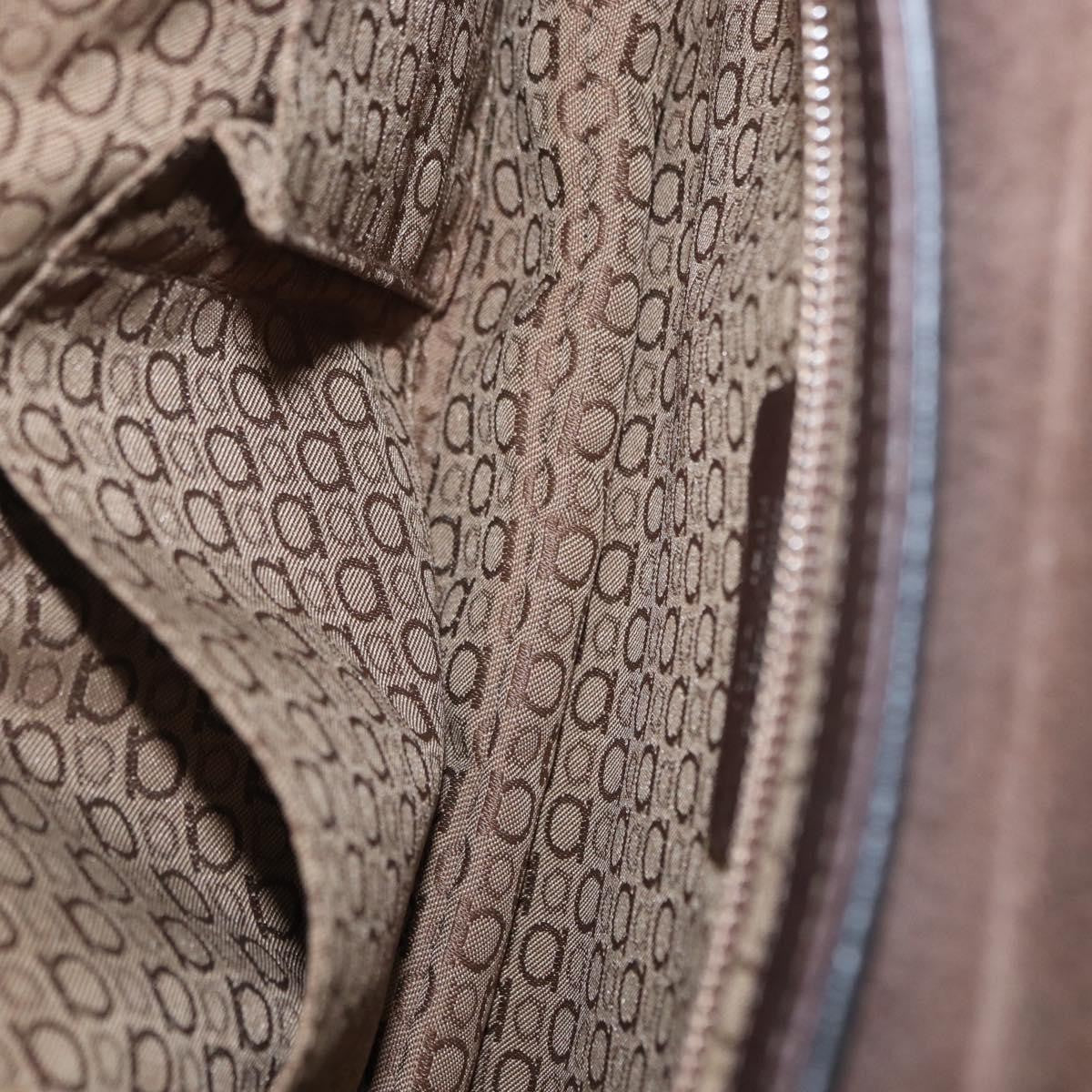 Salvatore Ferragamo Gancini Shoulder Bag Leather Brown Leather Shoulder Bag Bag (Authentic Pre-Loved)