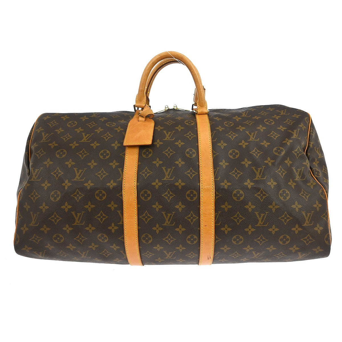 Louis Vuitton Keepall Bag Monogram Canvas Brown Canvas Travel Bag Bag (Authentic Pre-Loved)