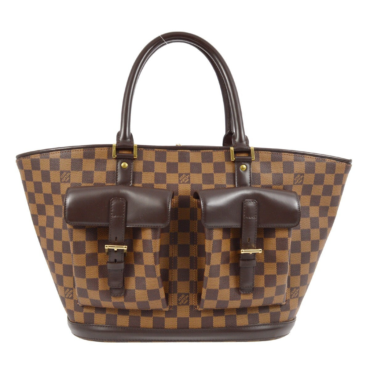 Louis Vuitton Manosque Handbag Damier Brown Canvas Tote Bag Bag (Authentic Pre-Loved)