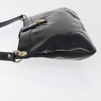 Salvatore Ferragamo Gancini Shoulder Bag Patent Leather Black Patent_Leather Shoulder Bag Bag (Pre-Loved)