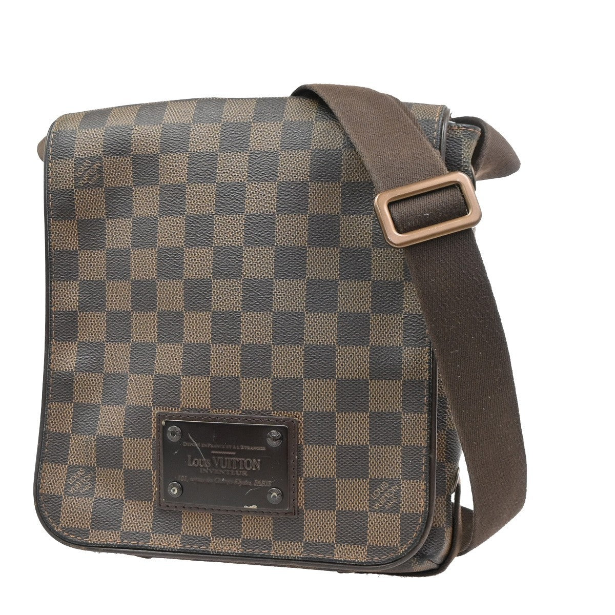 Louis Vuitton Brooklyn Handbag Damier Brown Canvas Shoulder Bag Bag (Pre-Loved)