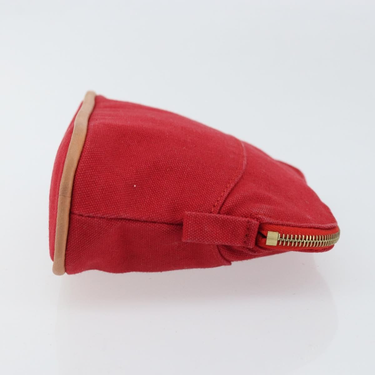 Hermes Bolide Travel Pouch Canvas Red Canvas Clutche & Pouche Bag (Pre-Loved)