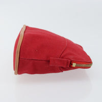 Hermes Bolide Travel Pouch Canvas Red Canvas Clutche & Pouche Bag (Pre-Loved)