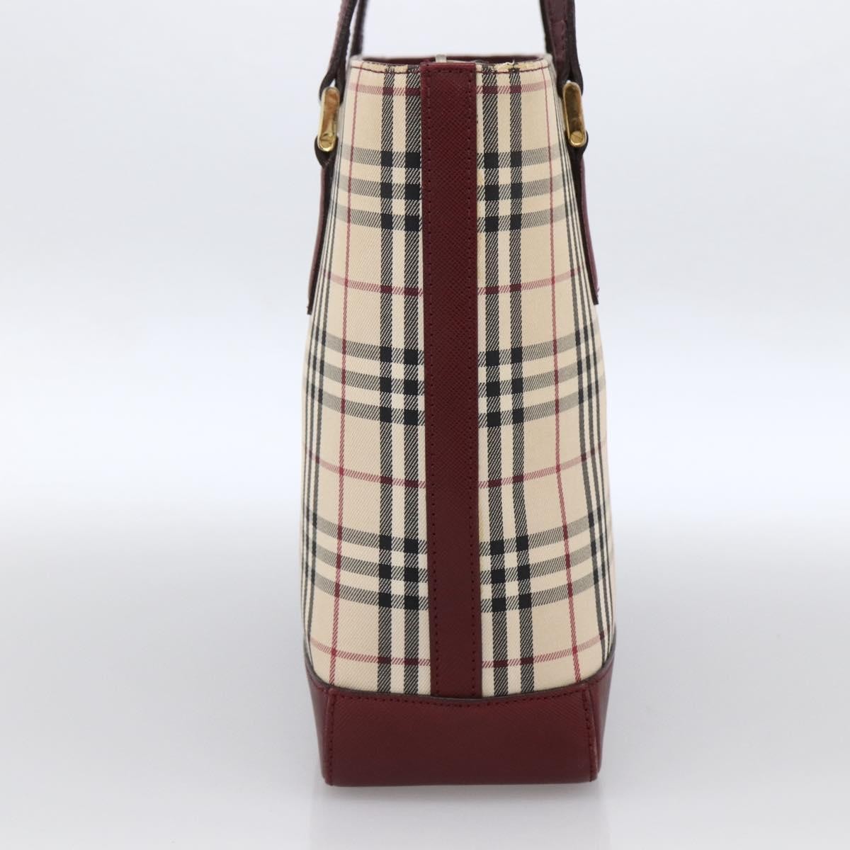 Burberry Nova Check Tote Canvas And Leather Beige Canvas Tote Bag Bag (Authentic Pre-Loved)