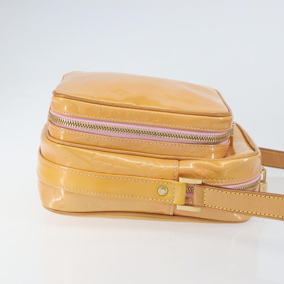 Louis Vuitton Wooster Handbag Monogram Vernis Yellow Patent_Leather Shoulder Bag Bag (Authentic Pre-Loved)