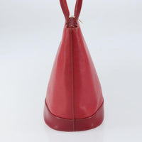 Burberry Vintage Tote Bag Leather Red Leather Tote Bag Bag (Authentic Pre-Loved)
