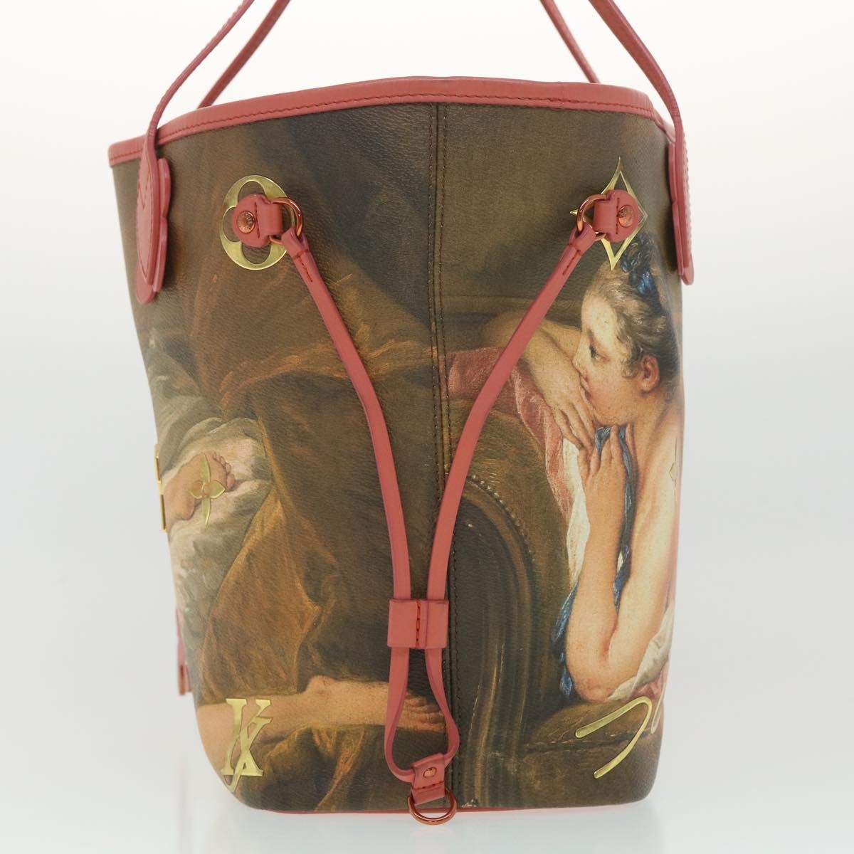 Louis Vuitton Neverfull Nm Tote Limited Edition Jeff Koons Titian Print Canvas Multicolour Canvas Tote Bag Bag (Authentic Pre-Loved)