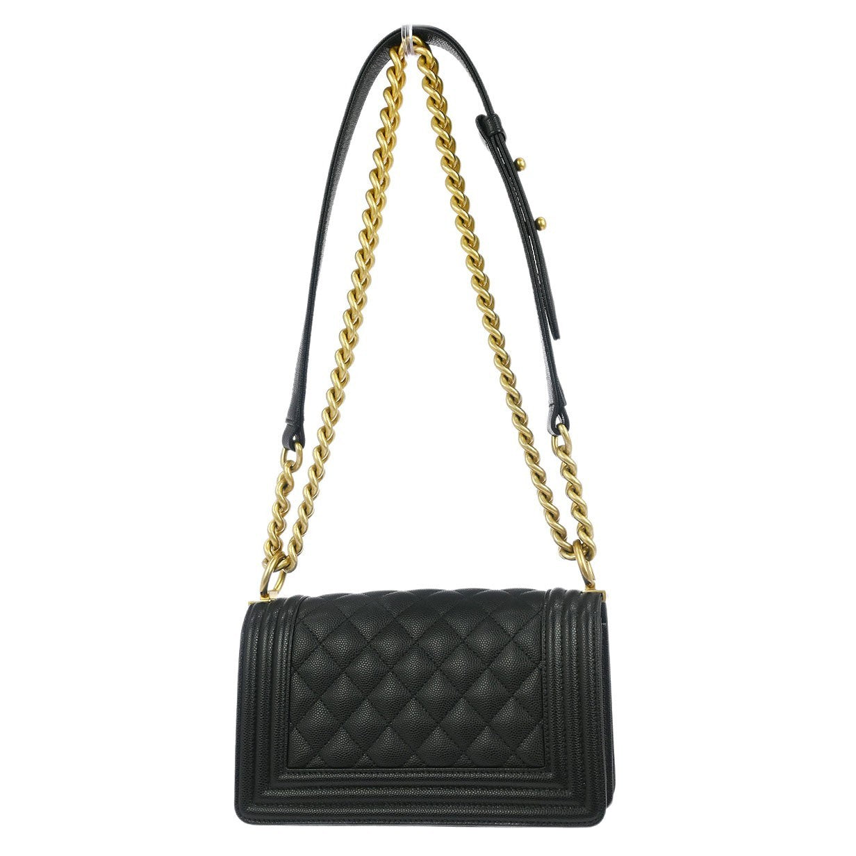 Chanel Boy Flap Bag Quilted Caviar Black Leather Shoulder Bag Bag (Pre-Loved)