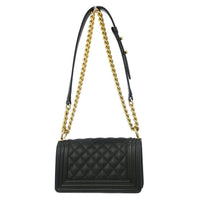 Chanel Boy Flap Bag Quilted Caviar Black Leather Shoulder Bag Bag (Pre-Loved)