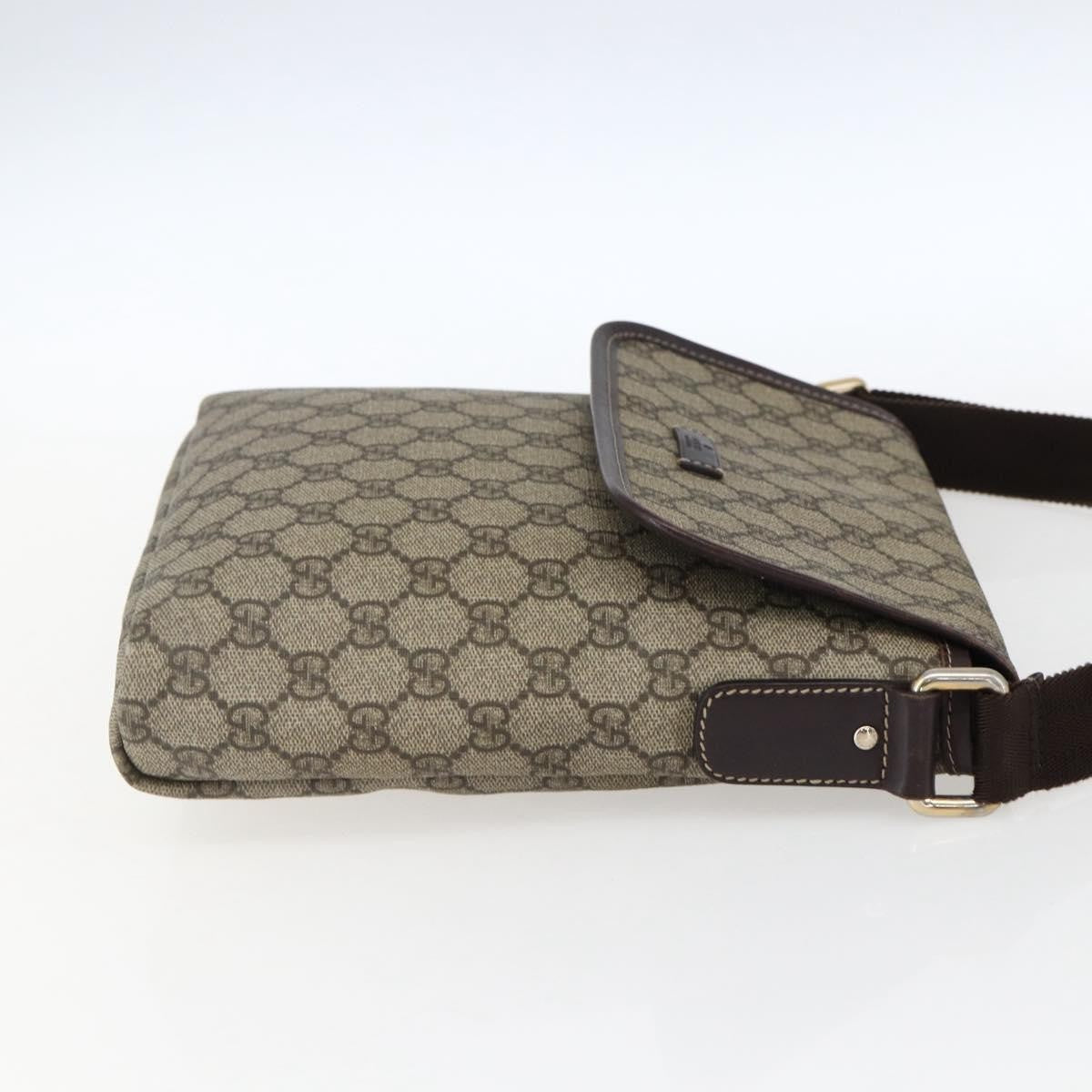 Gucci Flap Messenger Gg Coated Canvas Beige Canvas Shoulder Bag Bag (Authentic Pre-Loved)