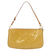 Louis Vuitton Pochette Accessoires Nm Monogram Vernis Yellow Patent_Leather Clutche & Pouche Bag (Pre-Loved)