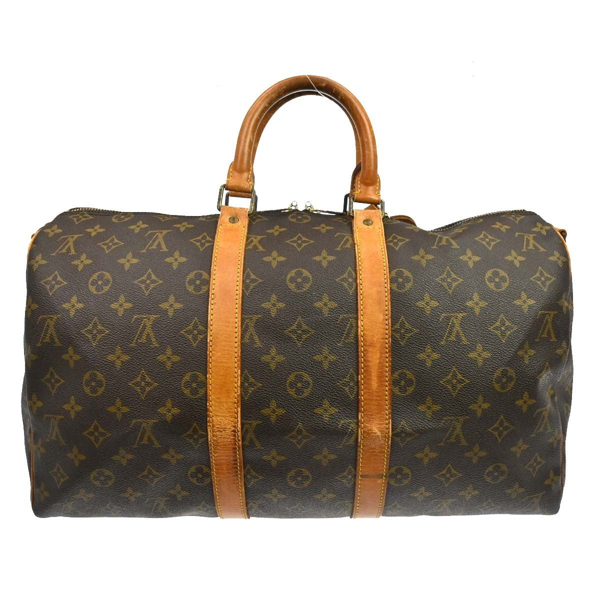 Louis Vuitton Keepall Bandouliere Bag Monogram Canvas Brown Canvas Travel Bag Bag (Authentic Pre-Loved)