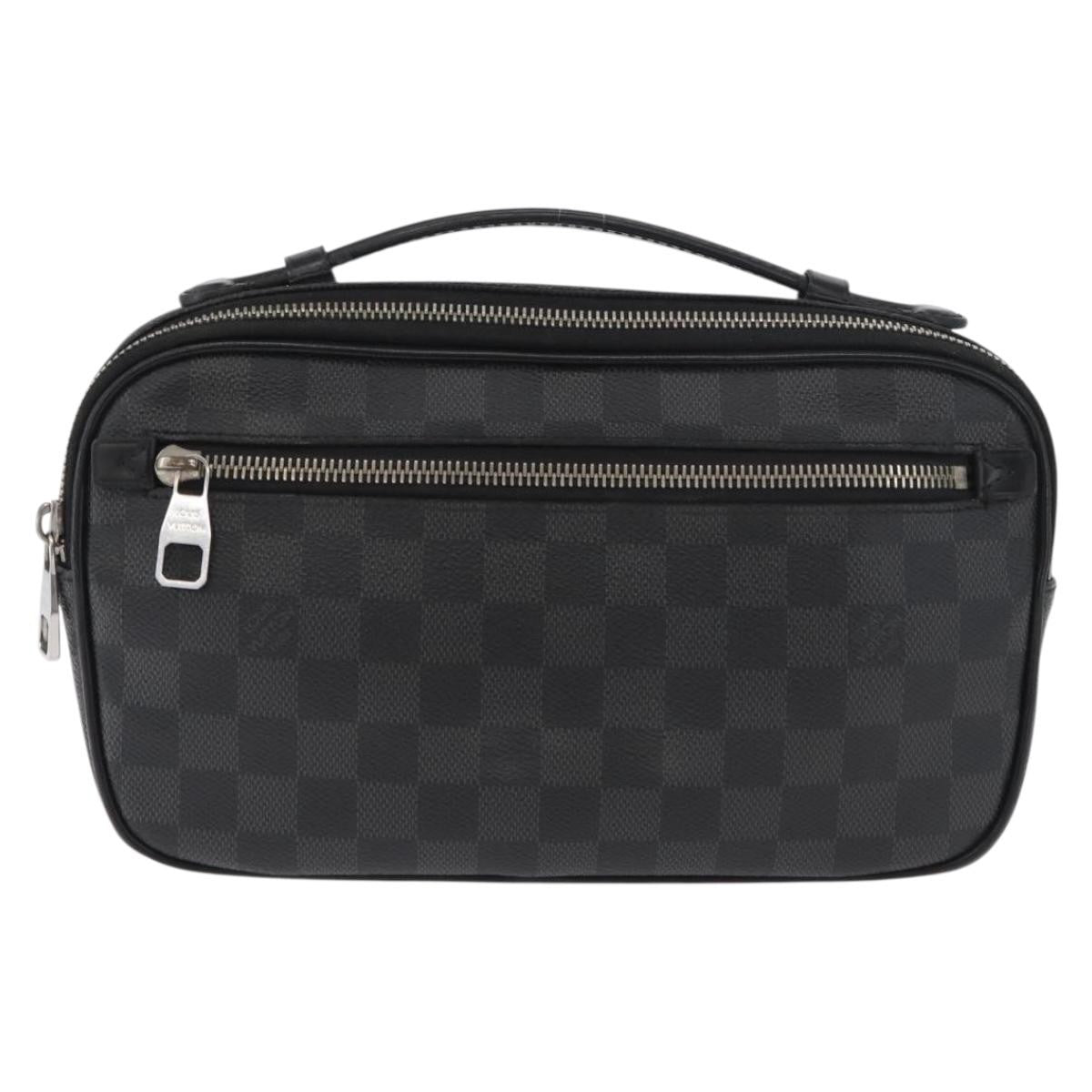 Louis Vuitton Ambler Waist Bag Damier Graphite Gray Canvas Shoulder Bag Bag (Authentic Pre-Loved)
