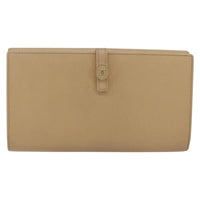 Chanel Coco Bouton Wallet Leather Beige Leather Wallets Accessory (Authentic Pre-Loved)