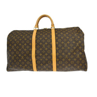 Louis Vuitton Keepall Bag Monogram Canvas Brown Canvas Travel Bag Bag (Authentic Pre-Loved)