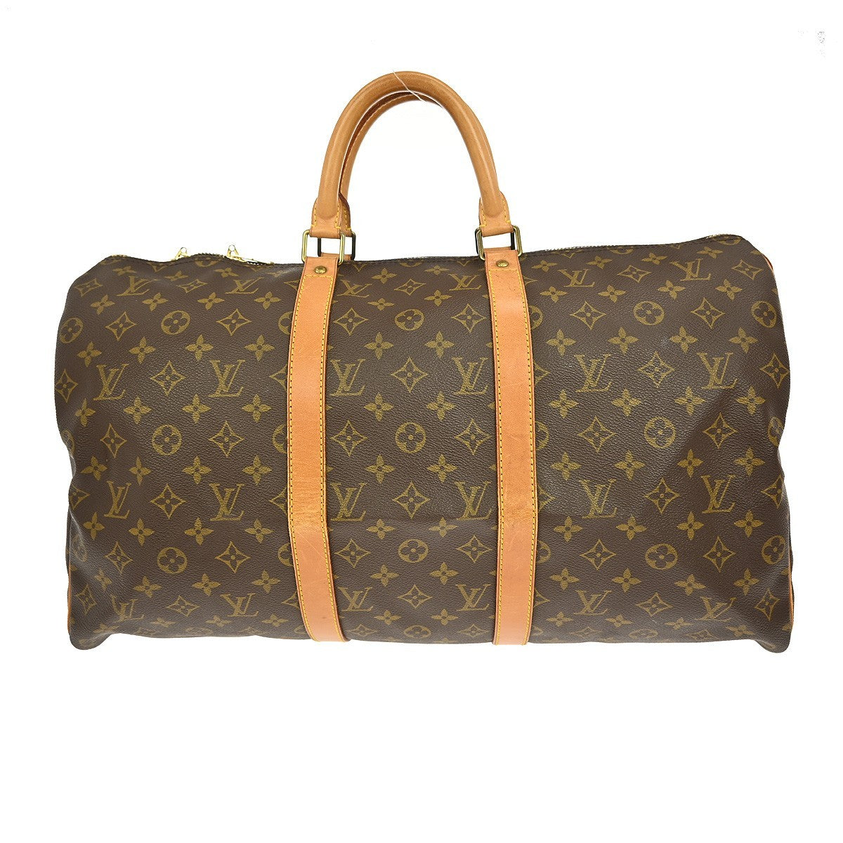 Louis Vuitton Keepall Bag Monogram Canvas Brown Canvas Travel Bag Bag (Authentic Pre-Loved)