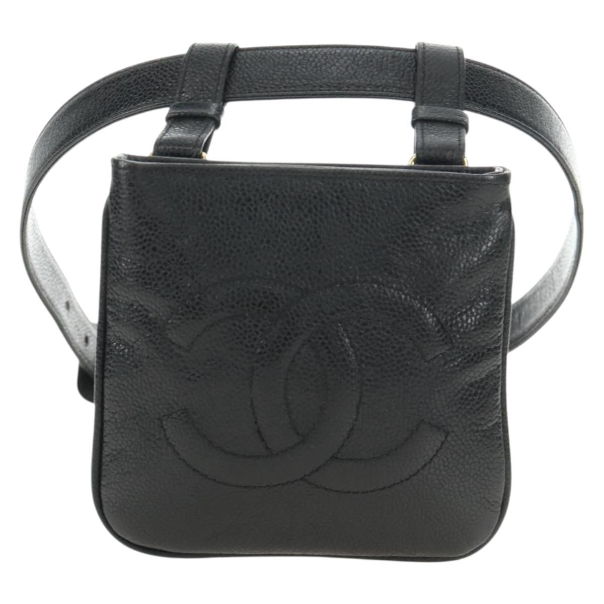 Chanel Chanel Vintage Timeless Belt Bag Caviar Black Leather Clutche & Pouche Bag (Authentic Pre-Loved)
